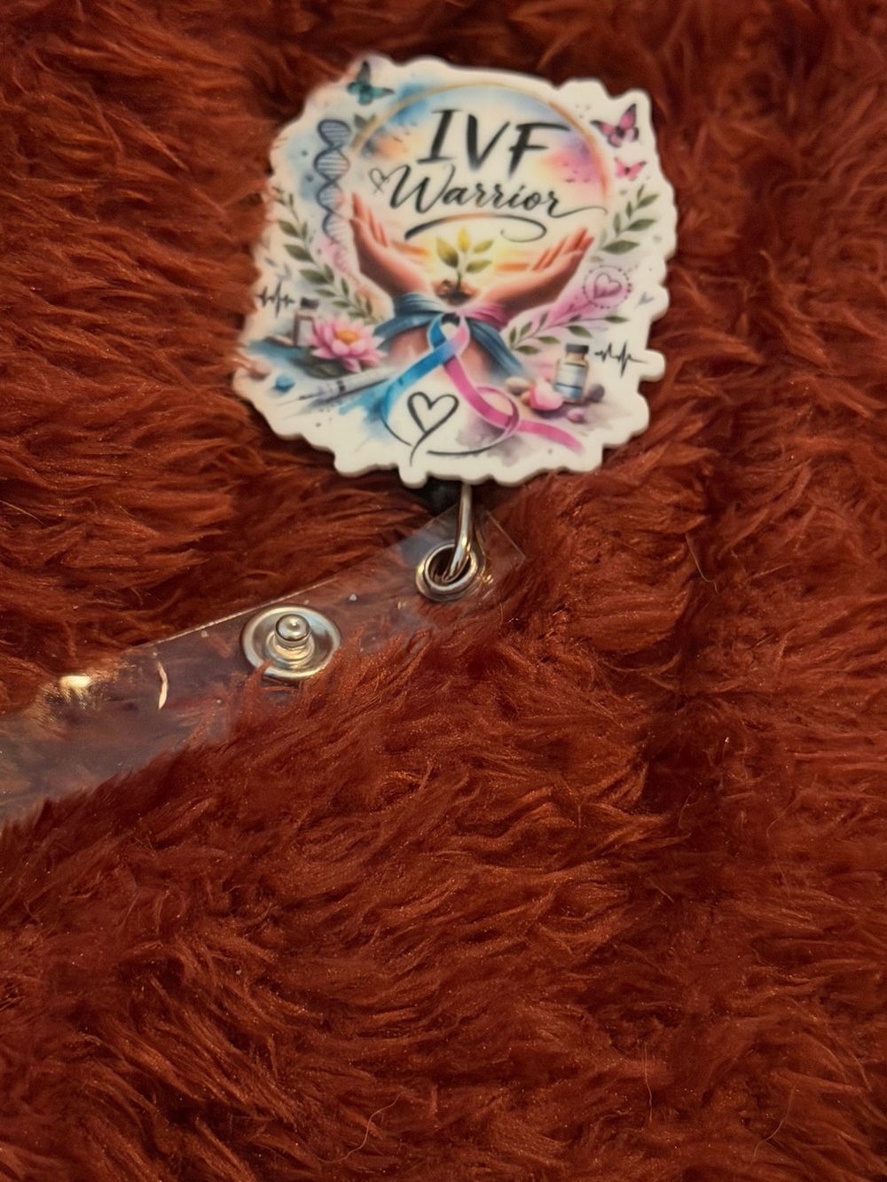IVF Warrior Badge Reel - Multicolor Support Accessory